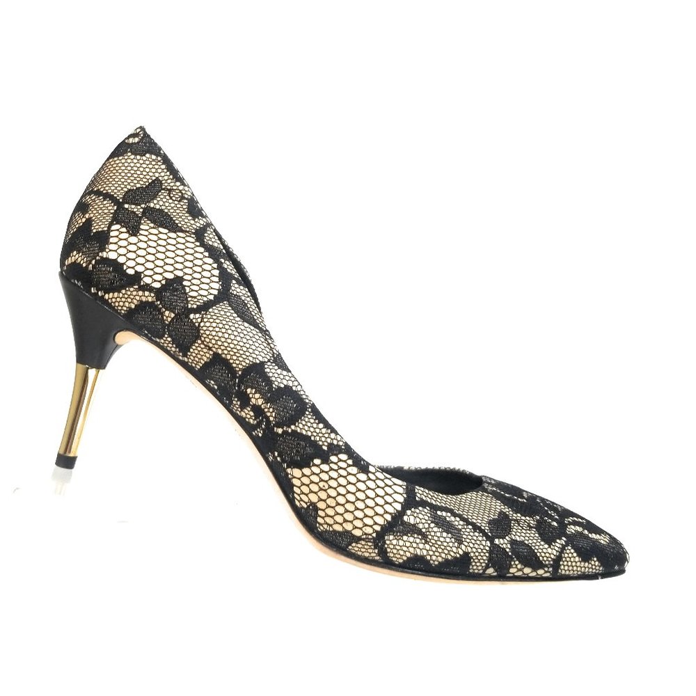 Brian Atwood Macias Women D'Orsay Lace Heels Sz 9
